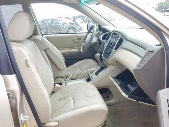 JTEDD21A670168062 - 2007 TOYOTA HIGHLANDER GOLD photo 5