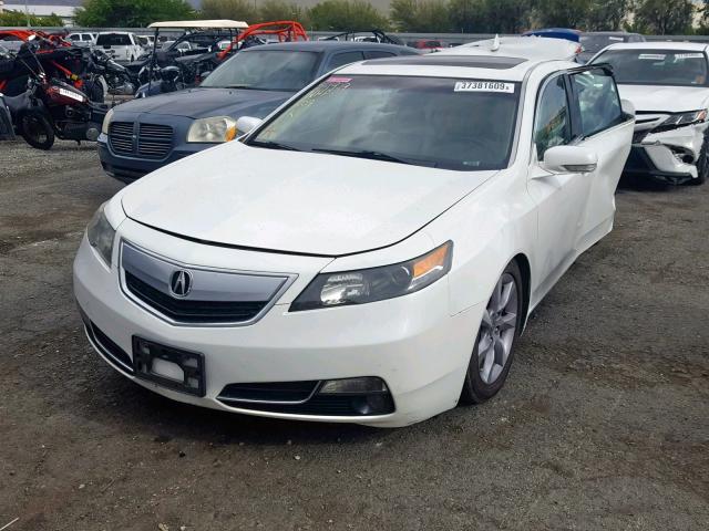 19UUA8F55DA000514 - 2013 ACURA TL TECH WHITE photo 2