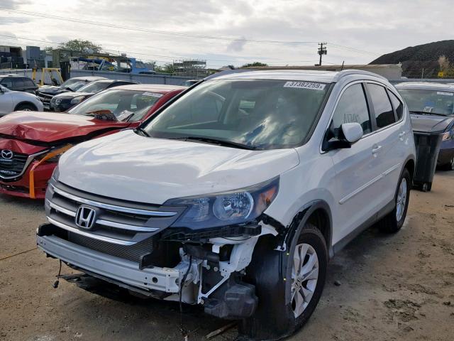 5J6RM3H7XEL014874 - 2014 HONDA CR-V EXL WHITE photo 2