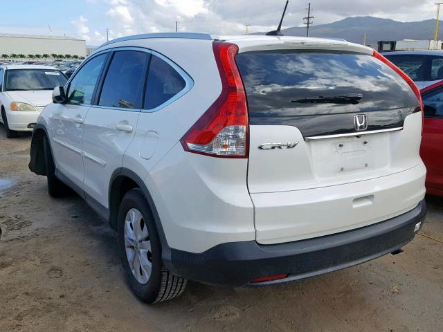 5J6RM3H7XEL014874 - 2014 HONDA CR-V EXL WHITE photo 3