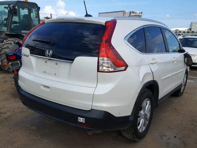 5J6RM3H7XEL014874 - 2014 HONDA CR-V EXL WHITE photo 4