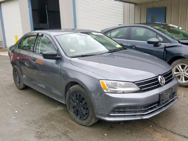 3VW2K7AJ6FM303659 - 2015 VOLKSWAGEN JETTA BASE GRAY photo 1