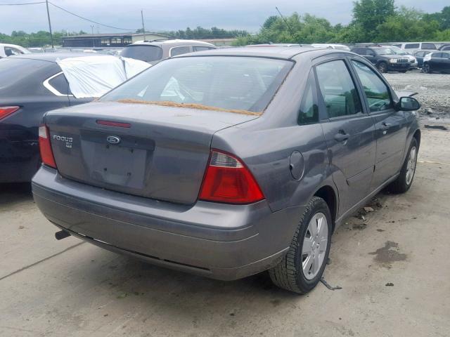 1FAFP34N07W100934 - 2007 FORD FOCUS ZX4 GRAY photo 4