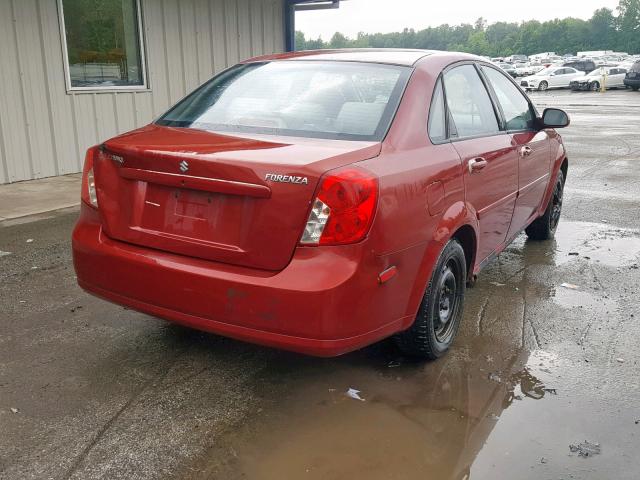 KL5JD56Z36K433519 - 2006 SUZUKI FORENZA MAROON photo 4