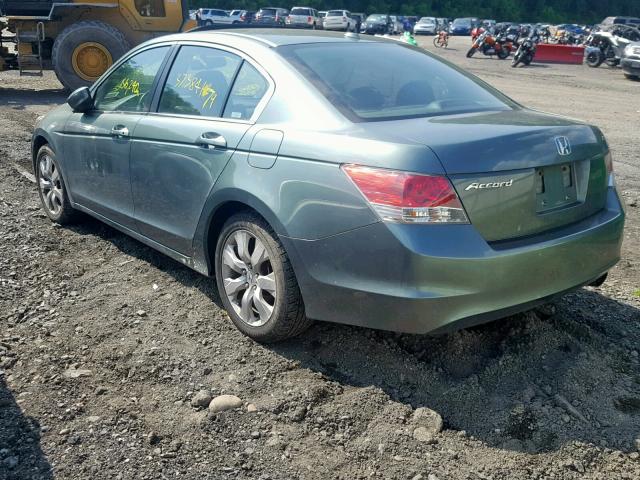 1HGCP26818A154094 - 2008 HONDA ACCORD EXL GREEN photo 3