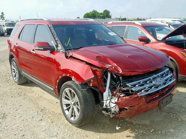 1FM5K7F89JGA97676 - 2018 FORD EXPLORER L MAROON photo 1