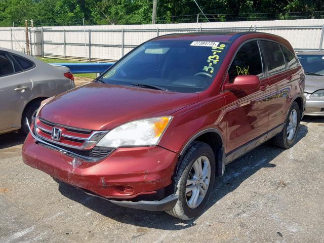 JHLRE3H77BC007530 - 2011 HONDA CR-V EXL RED photo 2