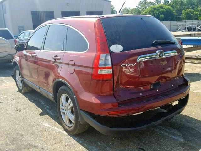 JHLRE3H77BC007530 - 2011 HONDA CR-V EXL RED photo 3