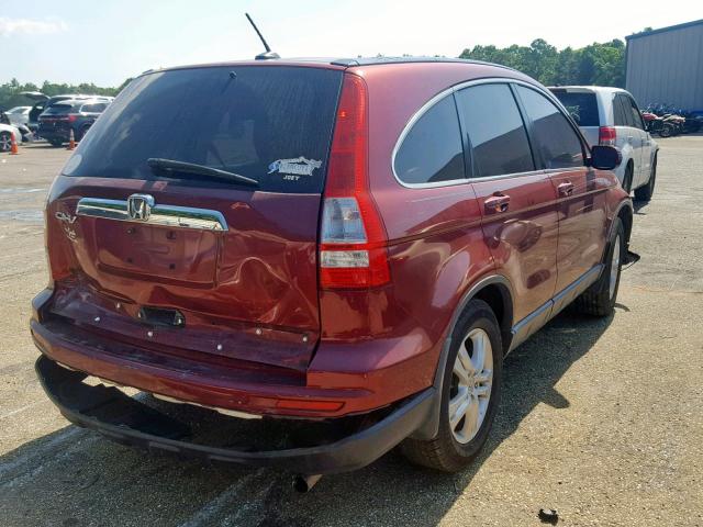 JHLRE3H77BC007530 - 2011 HONDA CR-V EXL RED photo 4