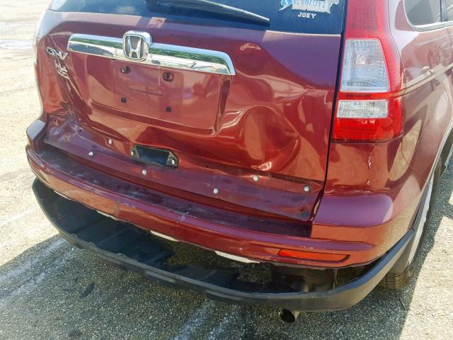 JHLRE3H77BC007530 - 2011 HONDA CR-V EXL RED photo 9