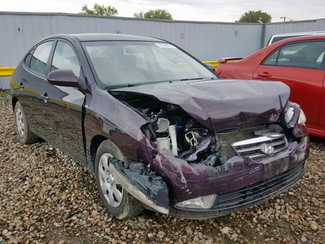 KMHDU46D39U669436 - 2009 HYUNDAI ELANTRA GL PURPLE photo 1