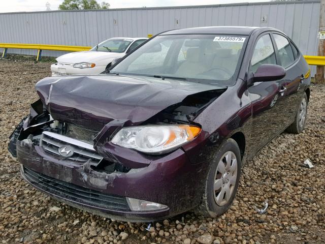 KMHDU46D39U669436 - 2009 HYUNDAI ELANTRA GL PURPLE photo 2