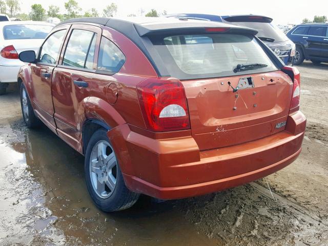 1B3HB48B28D672903 - 2008 DODGE CALIBER SX ORANGE photo 3