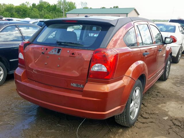 1B3HB48B28D672903 - 2008 DODGE CALIBER SX ORANGE photo 4