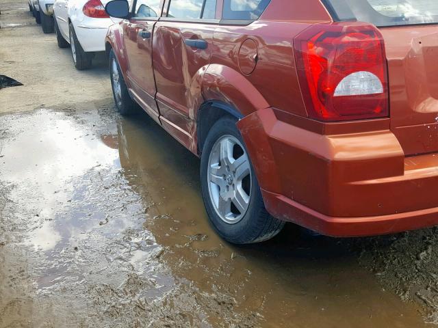 1B3HB48B28D672903 - 2008 DODGE CALIBER SX ORANGE photo 9