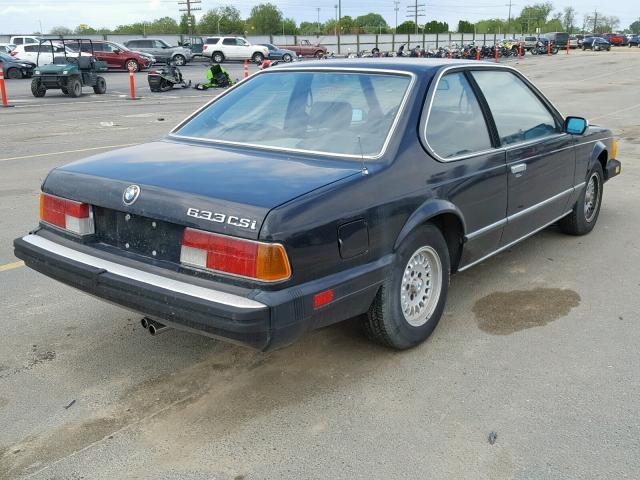 WBAEB7404E6727968 - 1984 BMW 633 CSI BLACK photo 4