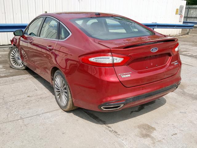 3FA6P0D9XER312984 - 2014 FORD FUSION TIT MAROON photo 3