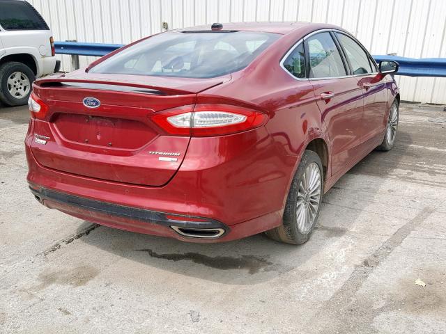 3FA6P0D9XER312984 - 2014 FORD FUSION TIT MAROON photo 4