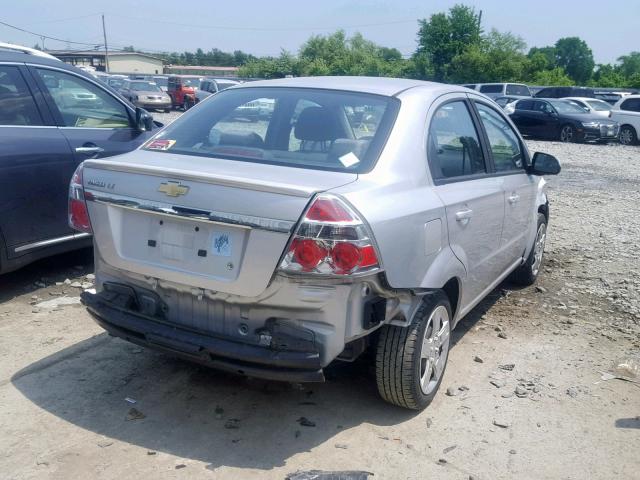 KL1TG5DE4BB176043 - 2011 CHEVROLET AVEO LT SILVER photo 4