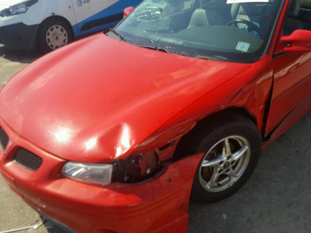 1G2WP12K21F162337 - 2001 PONTIAC GRAND PRIX RED photo 9