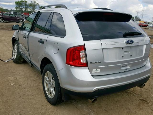 2FMDK3GC6CBA36948 - 2012 FORD EDGE SE SILVER photo 3