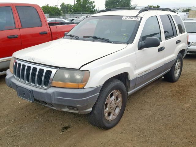 1J4GX48S21C604098 - 2001 JEEP GRAND CHER WHITE photo 2