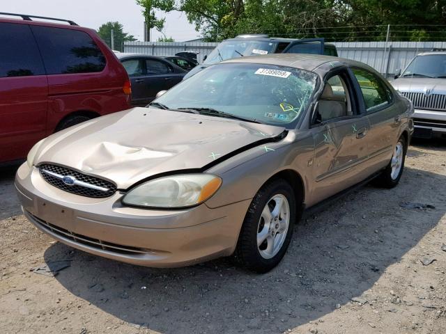 1FAFP55S52A131585 - 2002 FORD TAURUS SES BEIGE photo 2