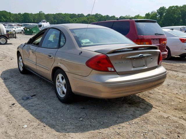 1FAFP55S52A131585 - 2002 FORD TAURUS SES BEIGE photo 3