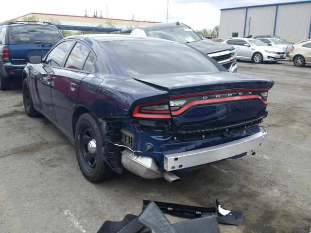 2C3CDXAT3GH277366 - 2016 DODGE CHARGER PO BLUE photo 3
