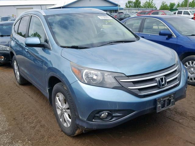 2HKRM4H71EH641494 - 2014 HONDA CR-V EXL GREEN photo 1