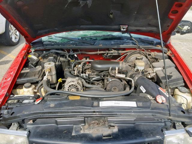 1GNDT13W7Y2344236 - 2000 CHEVROLET BLAZER RED photo 7