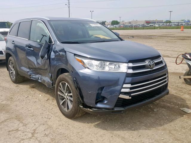 5TDJZRFH5KS979588 - 2019 TOYOTA HIGHLANDER BLUE photo 1