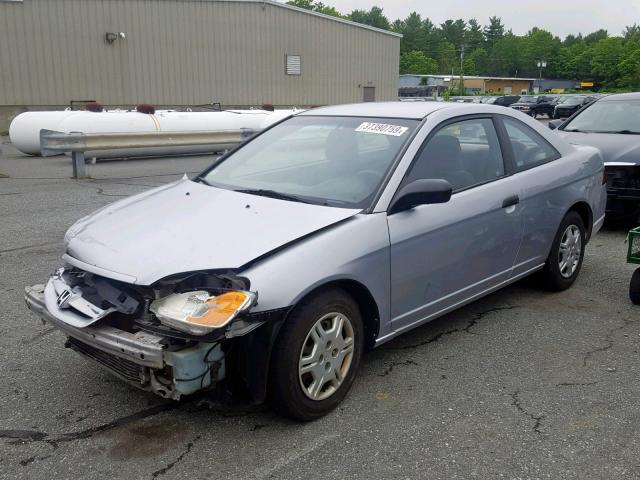 1HGEM22281L023256 - 2001 HONDA CIVIC DX SILVER photo 2