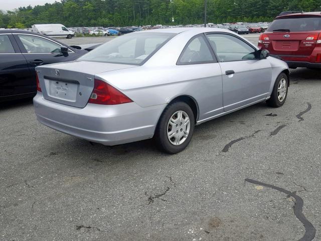 1HGEM22281L023256 - 2001 HONDA CIVIC DX SILVER photo 4