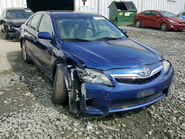 4T1BB3EK3AU115096 - 2010 TOYOTA CAMRY HYBR BLUE photo 1