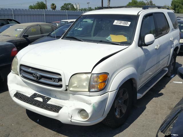 5TDZT38A51S037296 - 2001 TOYOTA SEQUOIA LI WHITE photo 2