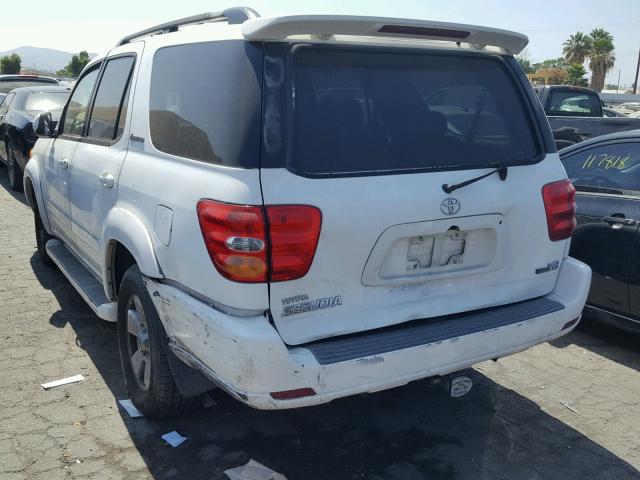 5TDZT38A51S037296 - 2001 TOYOTA SEQUOIA LI WHITE photo 3