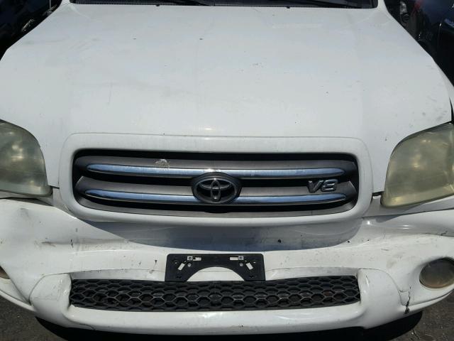 5TDZT38A51S037296 - 2001 TOYOTA SEQUOIA LI WHITE photo 7