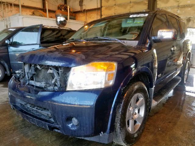 5N1BA08D18N633257 - 2008 NISSAN ARMADA SE BLUE photo 2