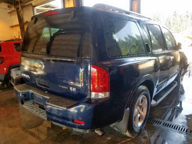 5N1BA08D18N633257 - 2008 NISSAN ARMADA SE BLUE photo 4