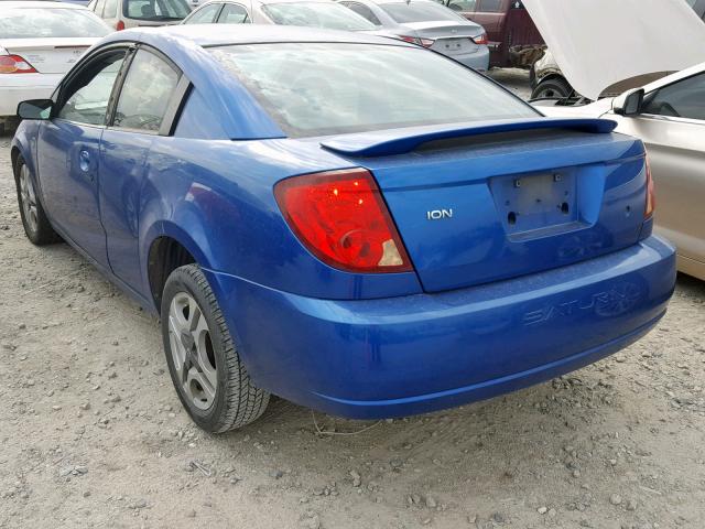 1G8AW12F83Z196869 - 2003 SATURN ION LEVEL BLUE photo 3