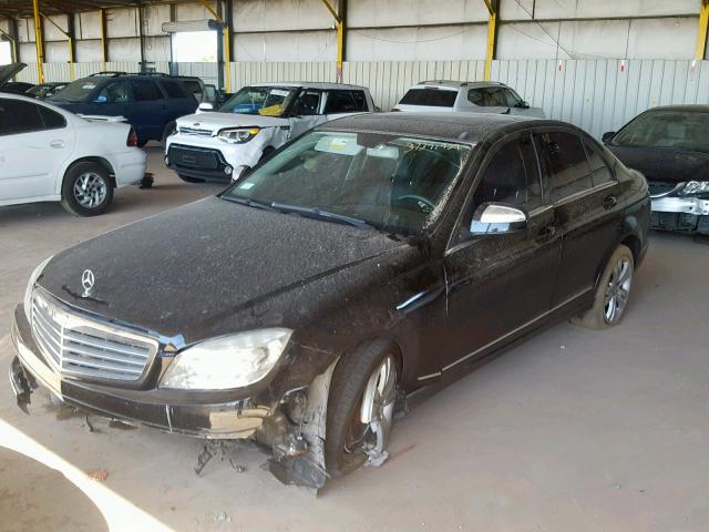 WDDGF81X29R050503 - 2009 MERCEDES-BENZ C BLACK photo 2