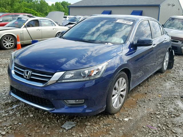 1HGCR2F82DA247579 - 2013 HONDA ACCORD EXL BLUE photo 2