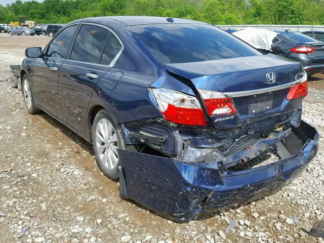 1HGCR2F82DA247579 - 2013 HONDA ACCORD EXL BLUE photo 3