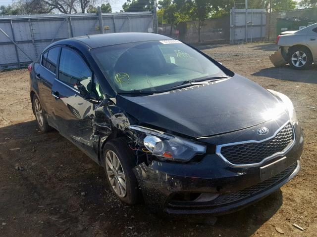 KNAFX4A81F5292400 - 2015 KIA FORTE EX BLACK photo 1