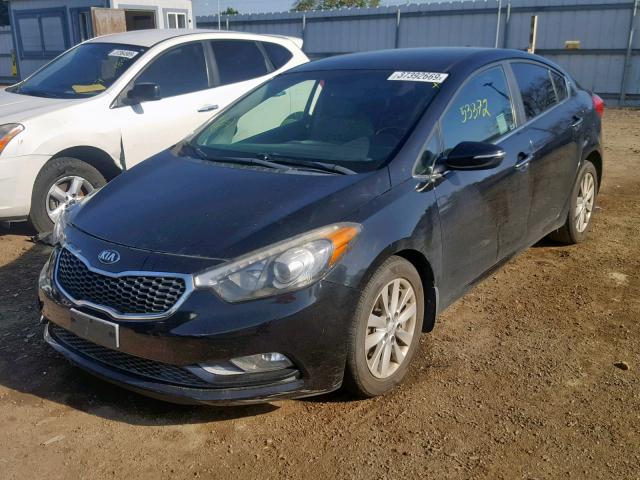 KNAFX4A81F5292400 - 2015 KIA FORTE EX BLACK photo 2