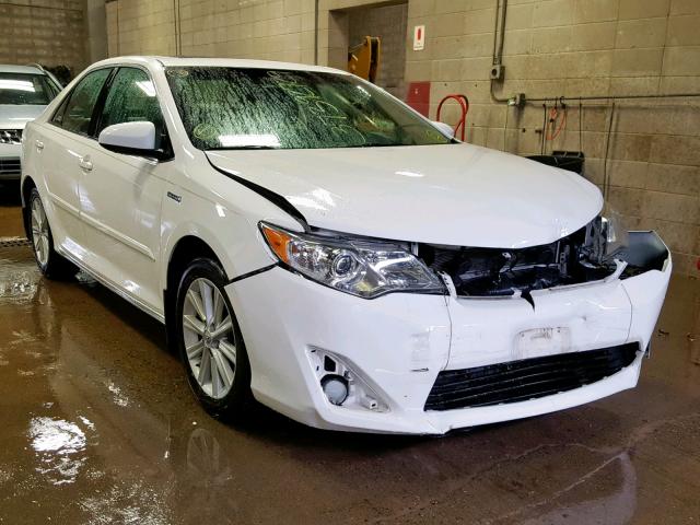 4T1BD1FKXEU126955 - 2014 TOYOTA CAMRY HYBR WHITE photo 1