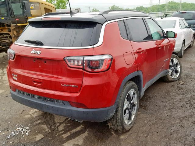 3C4NJDCB6JT360465 - 2018 JEEP COMPASS LI RED photo 4