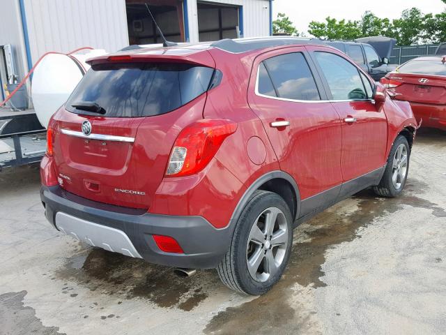 KL4CJASB6EB516903 - 2014 BUICK ENCORE MAROON photo 4