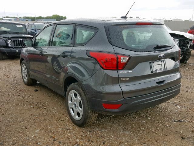 1FMCU0F78KUB58759 - 2019 FORD ESCAPE S GRAY photo 3